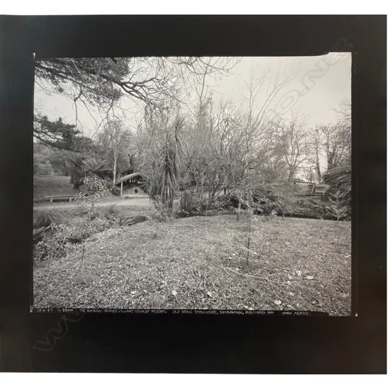 Mark Adams (1949-) - Te Wairoa - Buried Village Tourist Resort. Old Stone Storehouse, Tuhourangi. Dudley Smith Prop